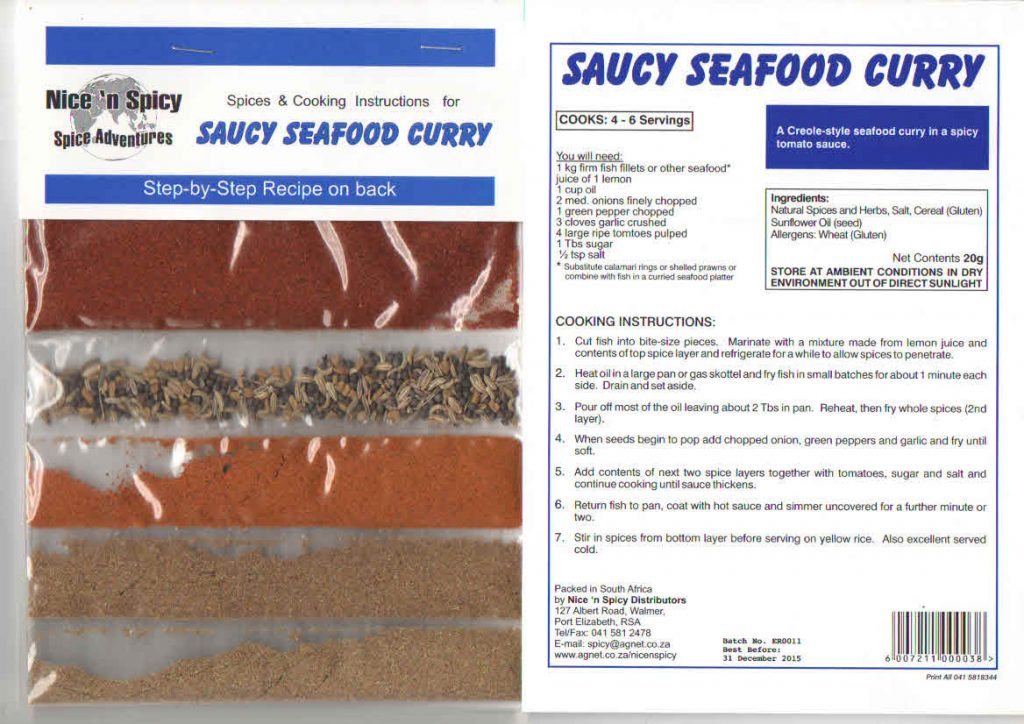 Saucy Seafood Curry Saucy Seafood Curry