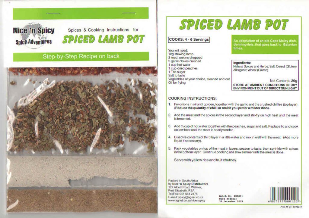 Spiced Lamb Pot Spiced Lamb Pot
